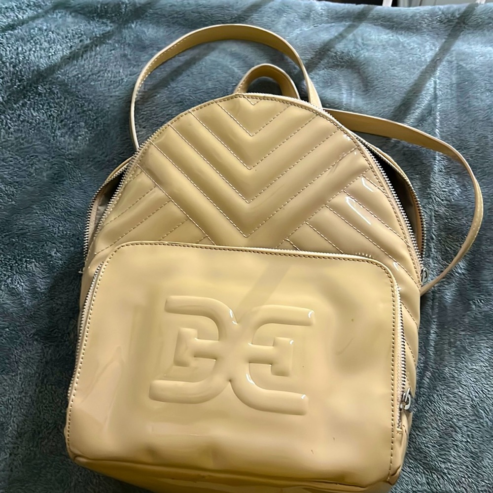 Sam Edelman Cream Quilted Backpack